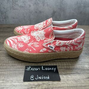 Vans~Women’s~Platform Espadrilles Deep Sea Coral~Size 8.5